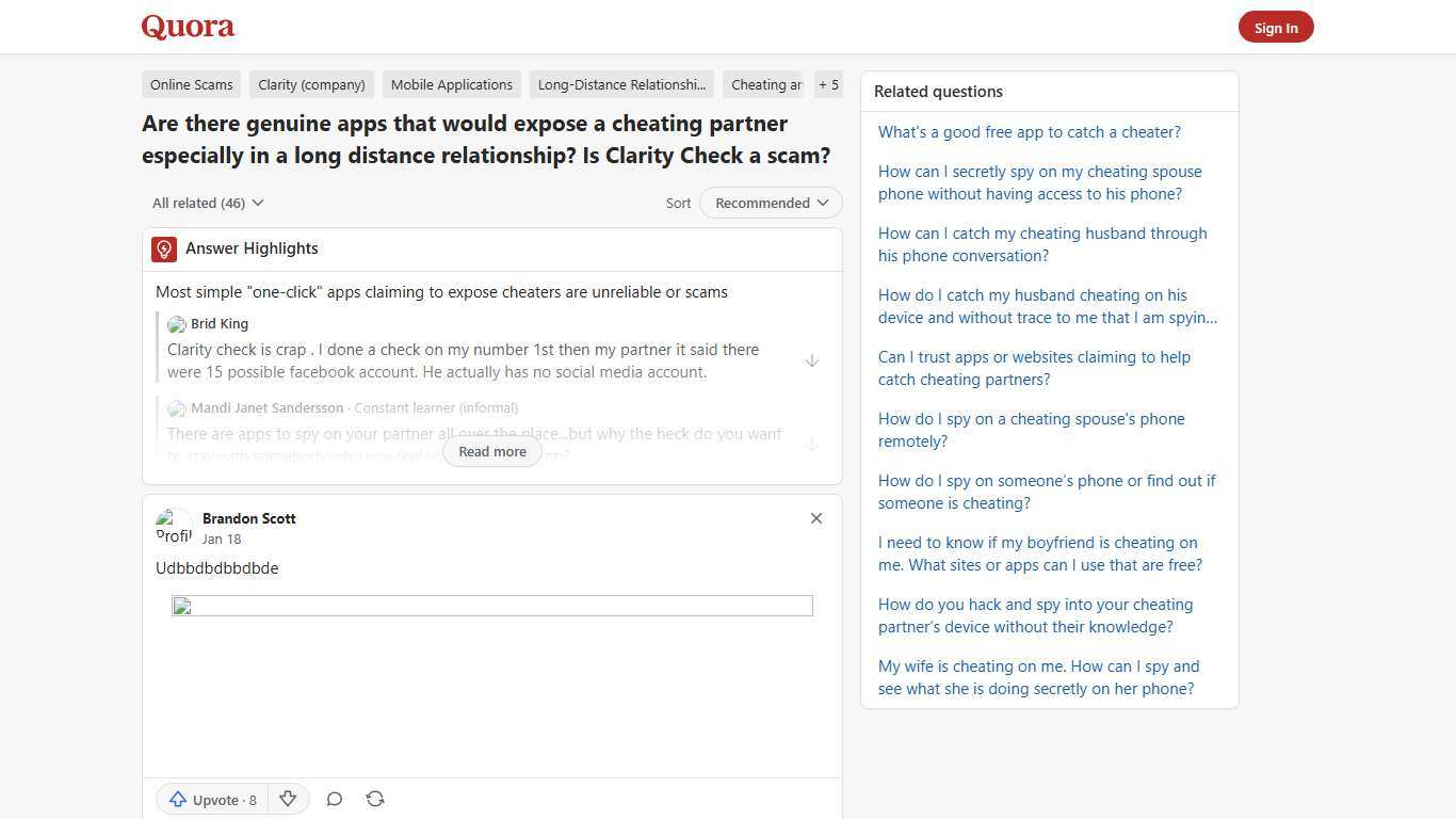 Are there genuine apps that would expose a cheating partner especially in a long distance relationship? Is Clarity Check a scam? - Quora